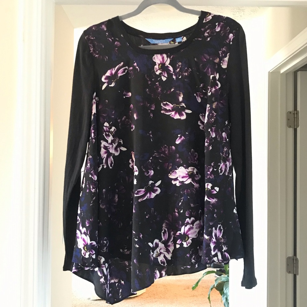 Simply Vera - Vera Wang Long Sleeve Floral Top